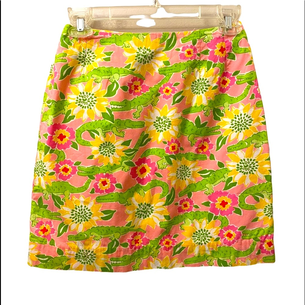 Lily Pulitzer Monsieur Croc 🐊 floral skirt